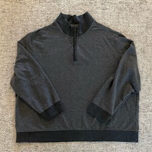 Men's Black Quarter-Zip Sweater